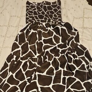 Michael Kors Giraffe Print Maxi Dress – XS
